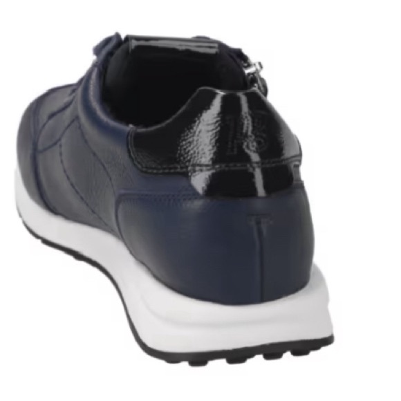 Navy Blue Leather sneakers. US 8.5
In Box, Never Used - Picture 5 of 14